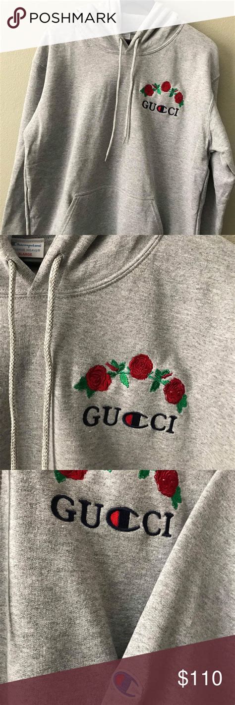 Champion x Gucci custom hoodie by Ava Nirui 